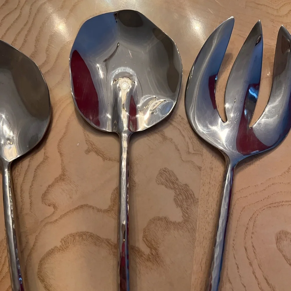 Elegant Silver Serving Utensils Set